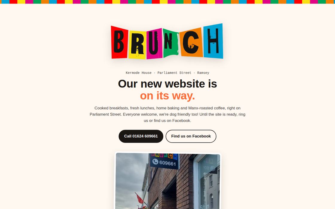 The Brunch holding page, live now