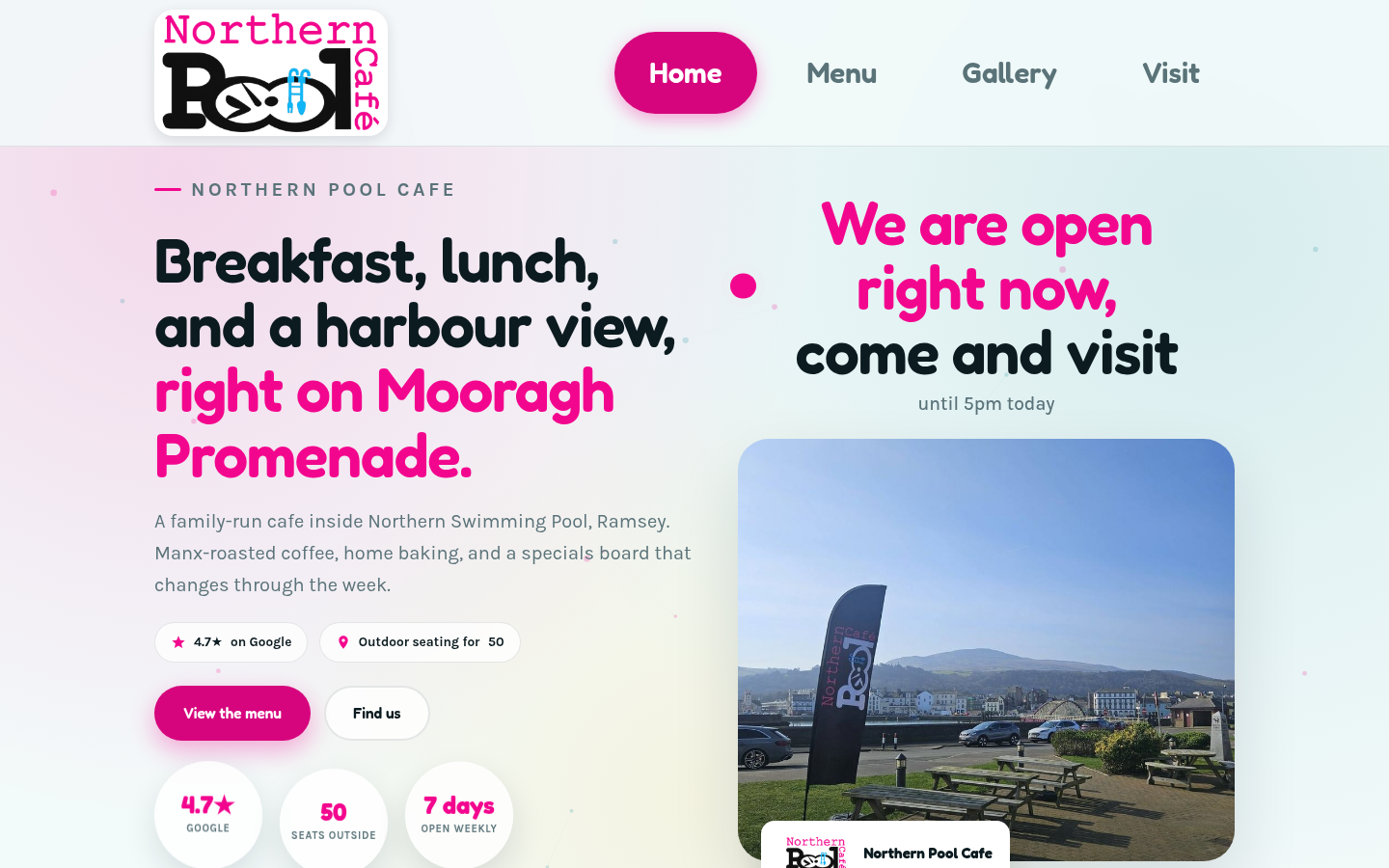 Screenshot of the nspcafe.im homepage